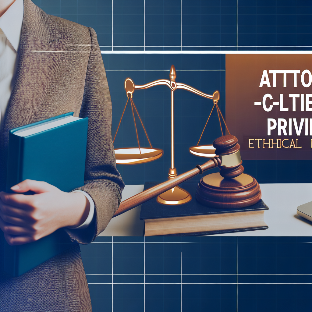 Attorney-Client Privilege: Ethical Boundaries