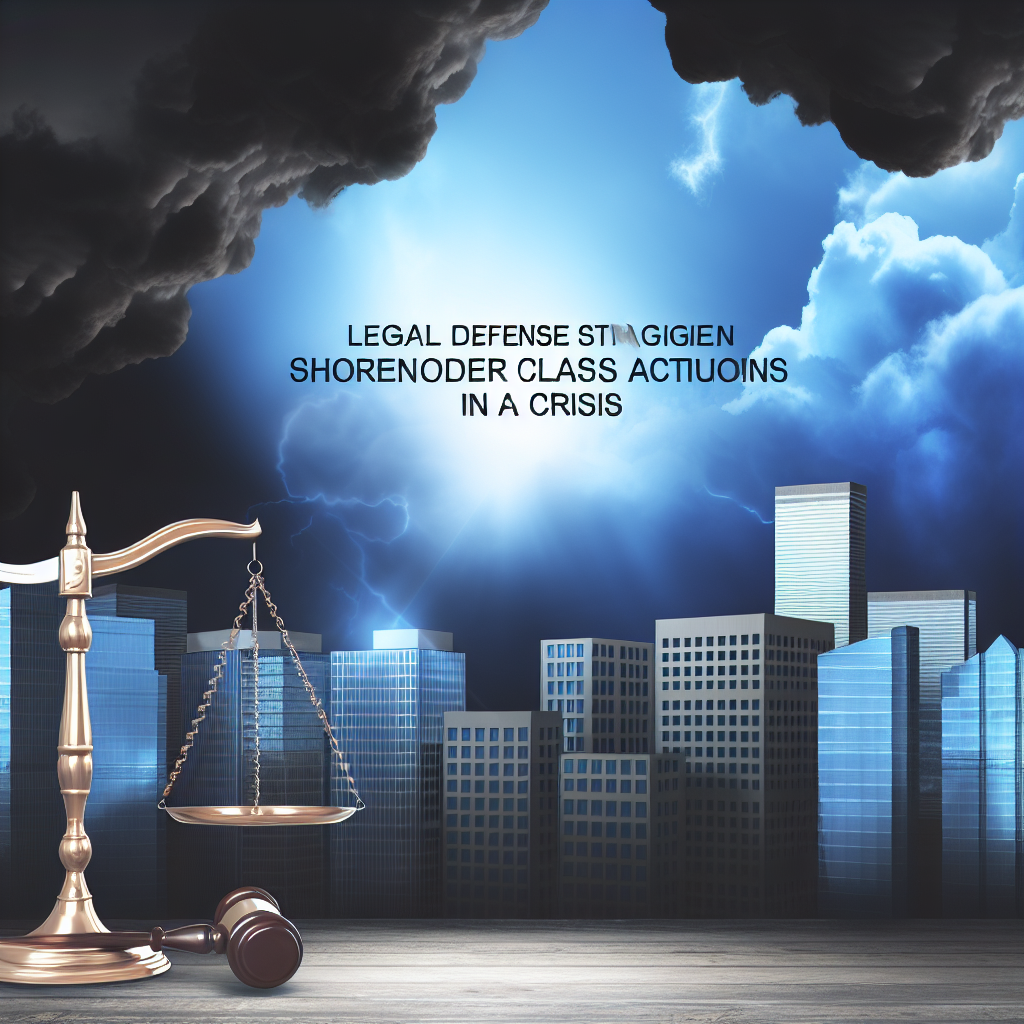Shareholder Class Actions in Crisis: Legal Defense Strategies