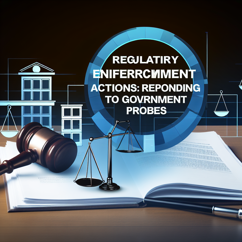 Regulatory Enforcement Actions: Responding to Government Probes